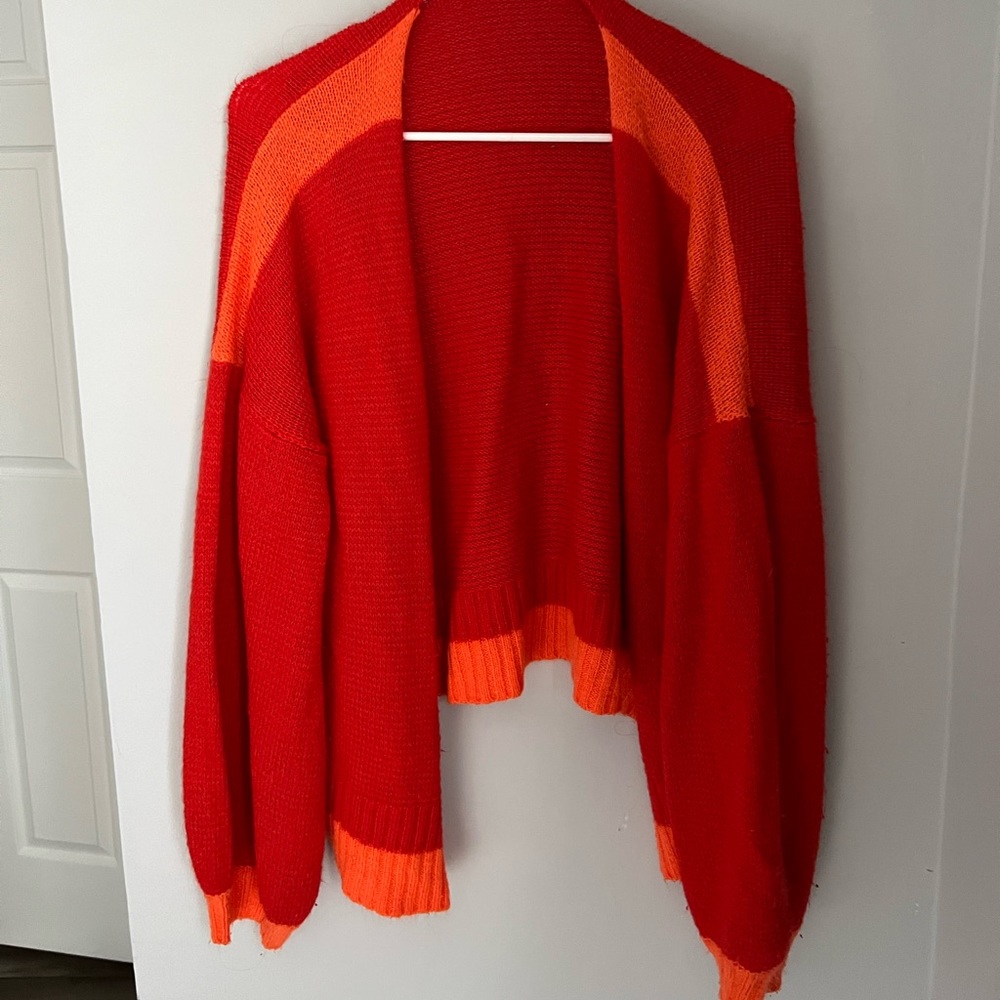 Urban Outfitters Red Colorblock Sweater